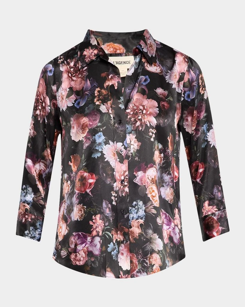 L'Agence Dani Floral Silk Blouse 1
