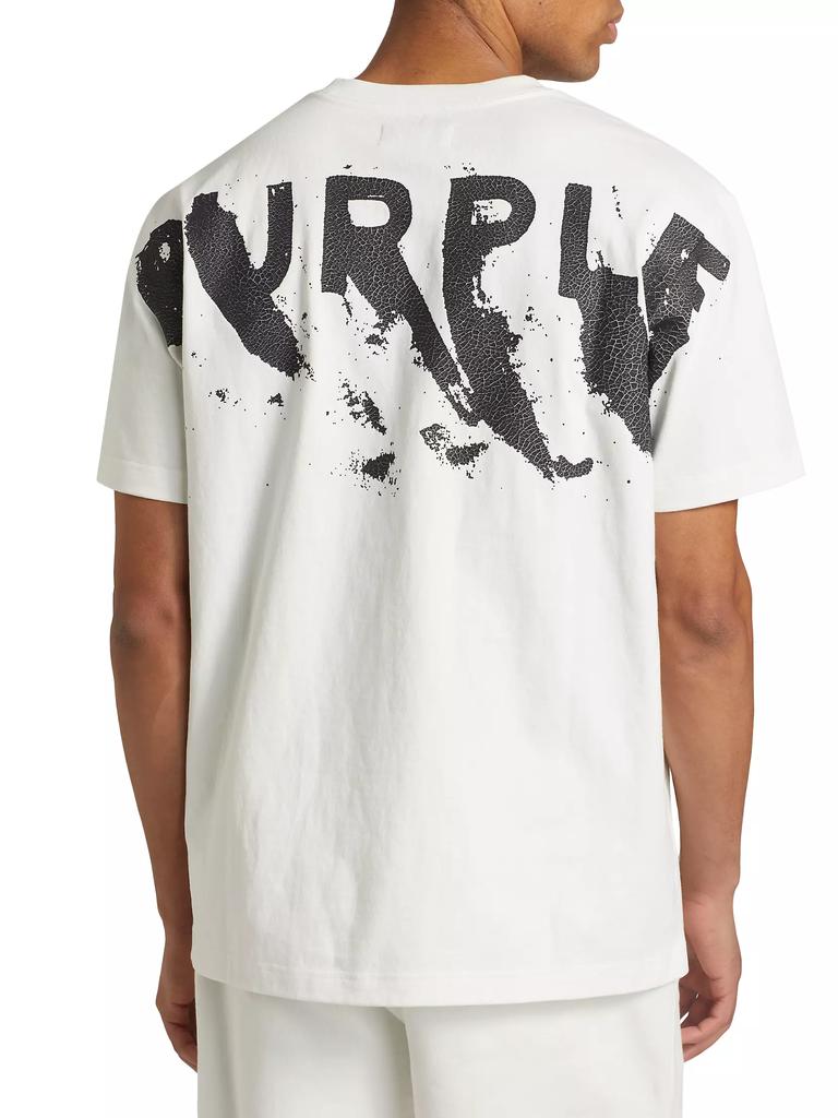 【オススメ】PURPLE BRAND / ロゴ入りコットン ダメージ Tシャツ PURPLE BRAND Heavyweight Cotton Jersey Graphic T-Shirt