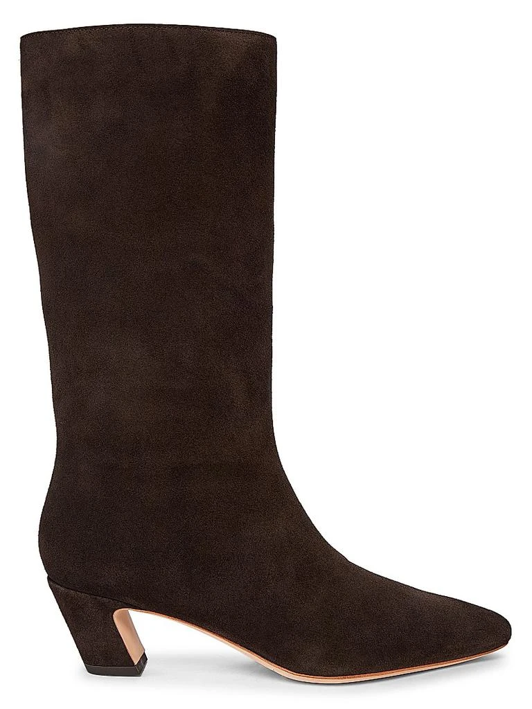 Loeffler Randall Cleo Suede Curved-Heel Boots 1