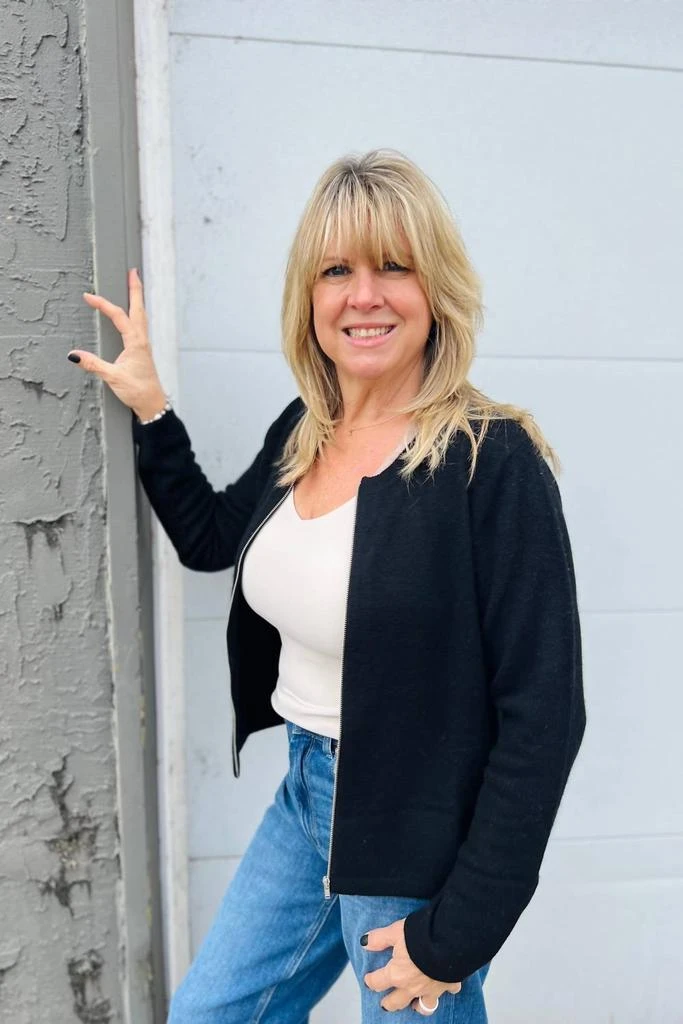 Pure Amici Pure Amici - Zip Front Cashmere Cardigan 3