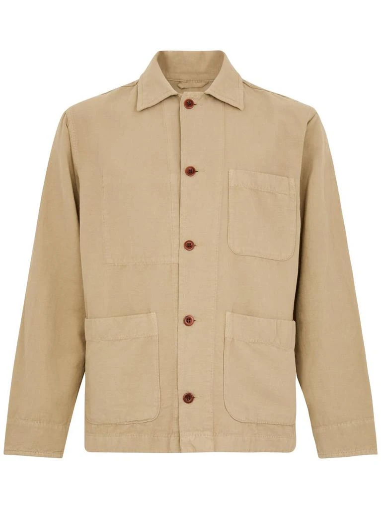 Chesapeake'S Chesapeake'S Beige 'St Malo' Jacket In Cotton With Bottons And Pockets 1