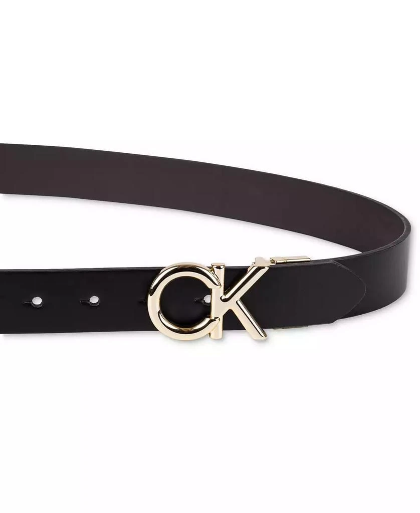 Calvin Klein Women's Reversible Puffed CK Monogram Buckle Belt 5