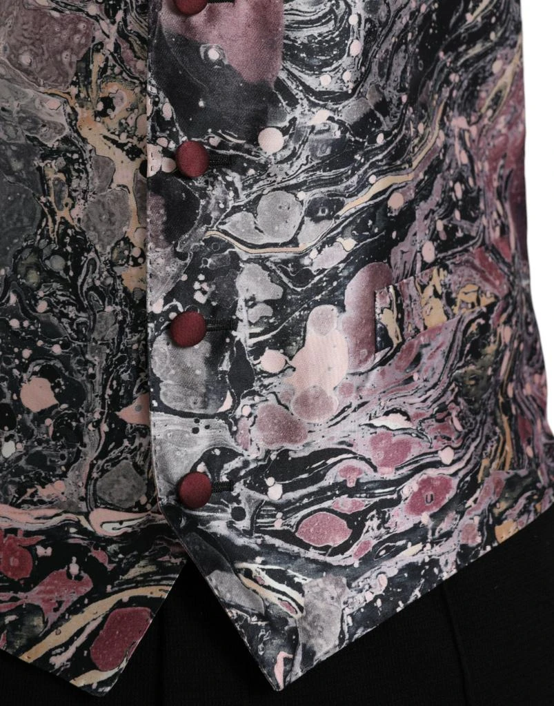 Dolce & Gabbana Dolce & Gabbana Multicolor Galaxy Silk Waistcoat Formal Vest 5