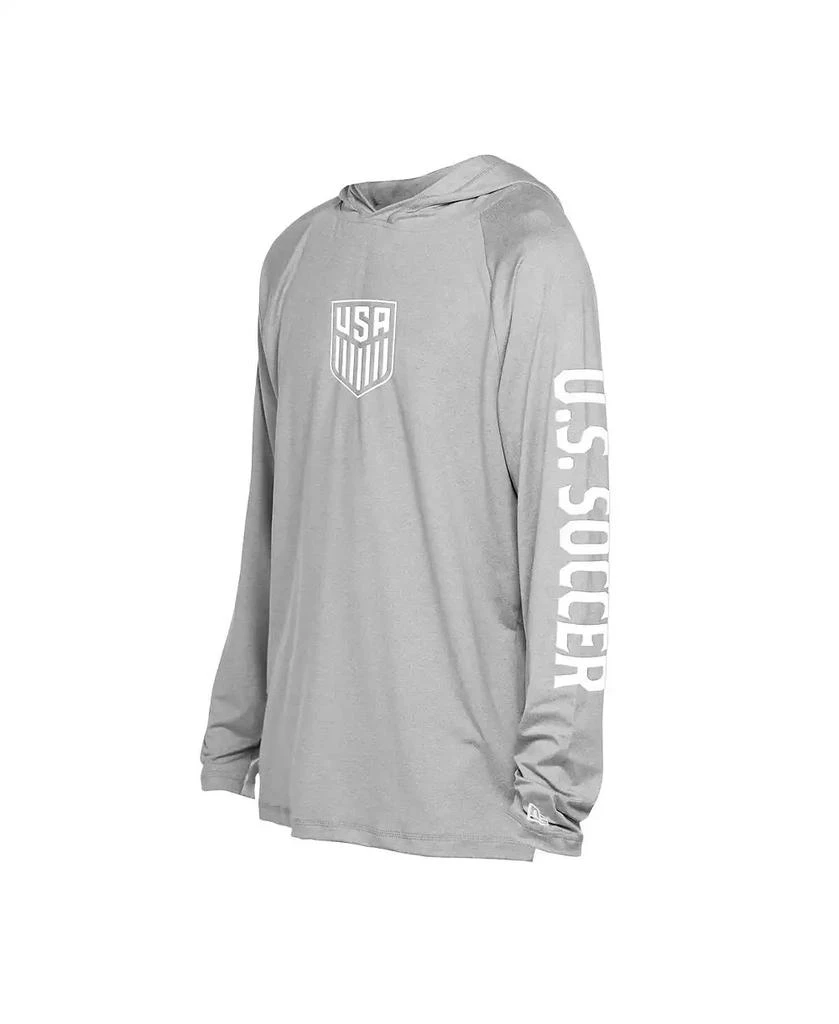 5th & Ocean Men's Gray USMNT Adventure Raglan Long Sleeve Hooded T-Shirt 3