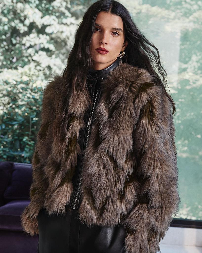 Apparis Lillet Faux Fur Patchwork Bomber Jacket - Jackets - Free