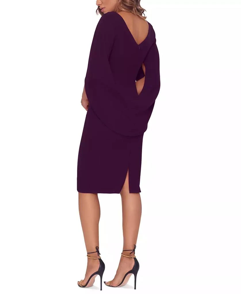 Betsy & Adam Caped Sheath Dress 2