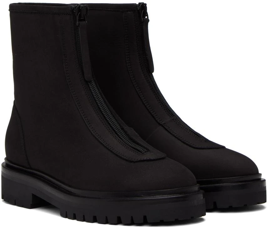 LEGRES Black Zipper Boots 4