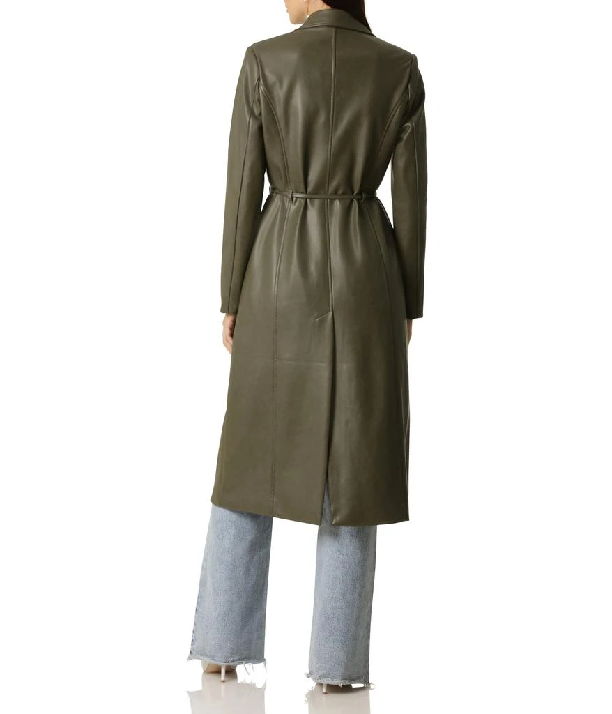 Avec Les Filles Belted Faux Leather Coat 3