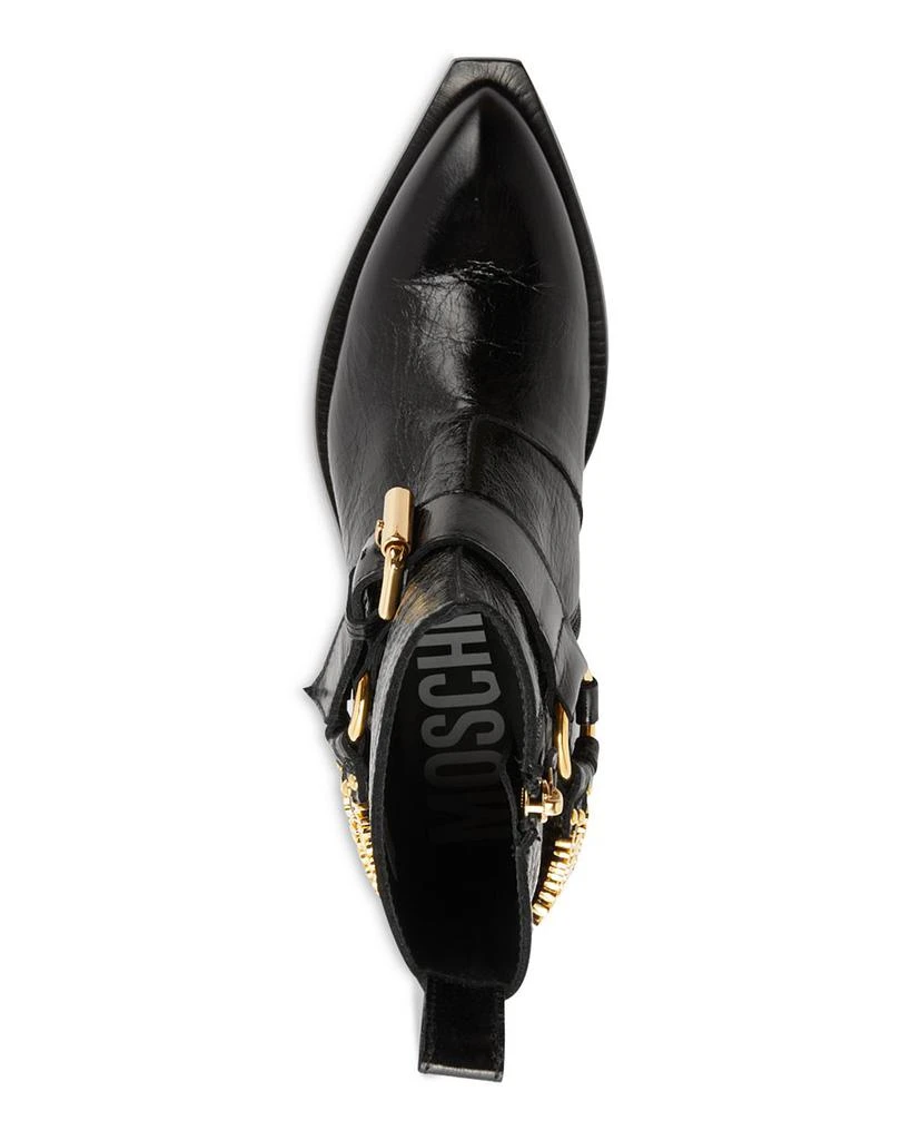 Moschino Women's Logo Harness Ankle Boots 3