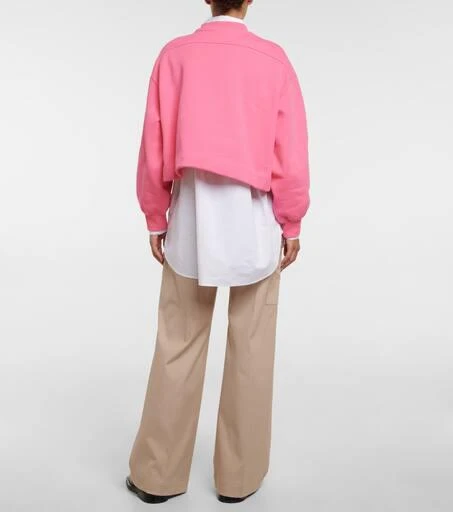 PATOU Cropped cotton jersey sweater 3