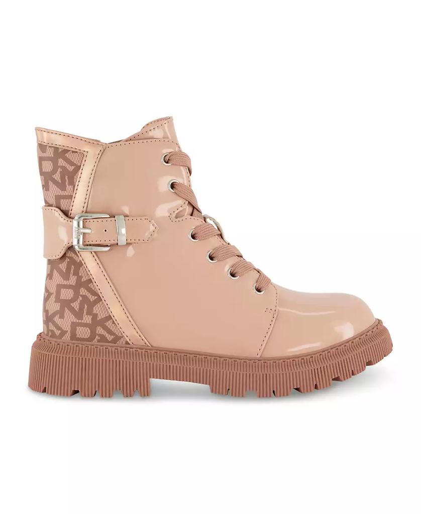 DKNY Little Girls All Over Logo Moto Boots