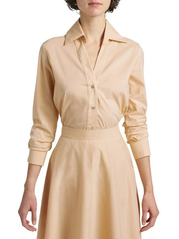 Chiara Boni Atena Cotton-Blend Button-Front Shirt 1