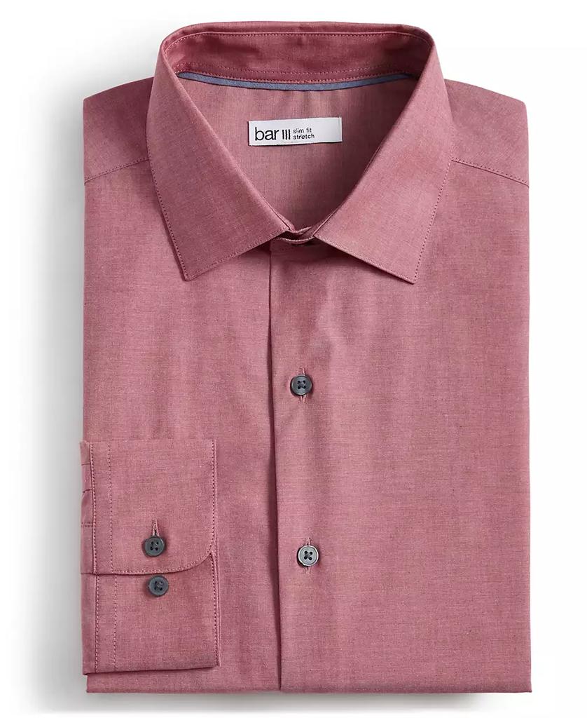 Bar III Men's Slim Fit Chambray Dress Shirt, Created for Macy's