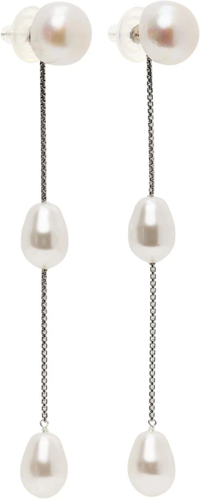 Sophie Buhai Silver Small Pearl Drop Earrings 2