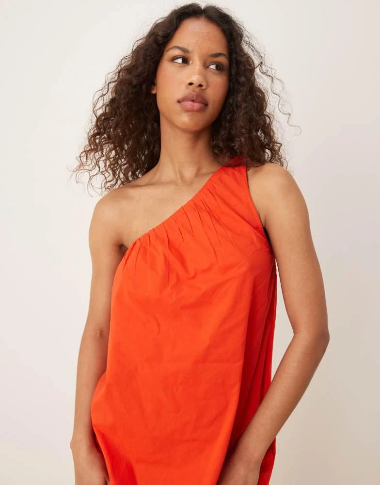 strapless open back dress Milena One Shoulder Crepe Maxi Dress / Red | Meshki main image 1