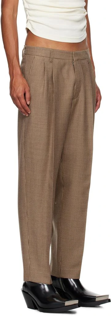 Dries Van Noten Brown Houndstooth Trousers 2