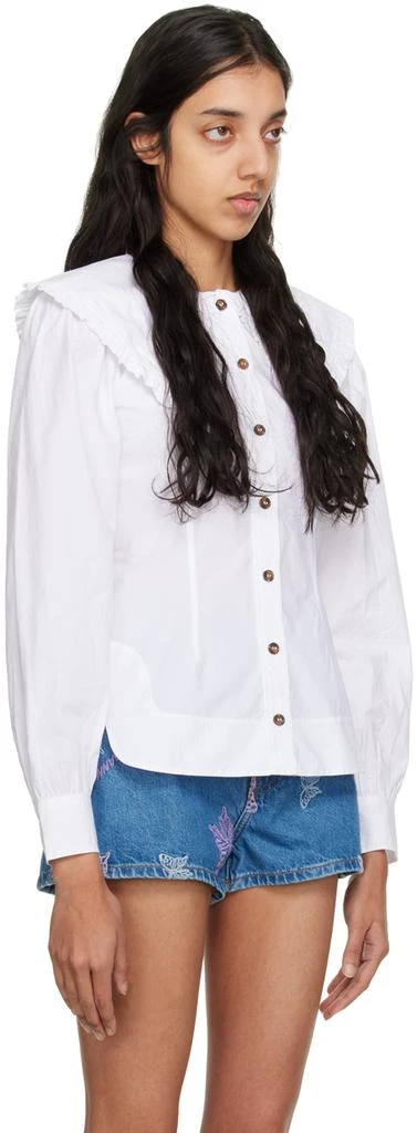 Ganni White Sailor Collar Shirt 2