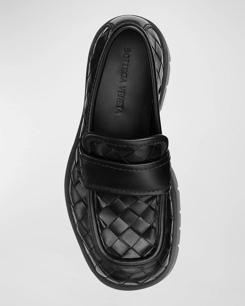 Bottega Veneta Interciato Woven Leather Loafers - Single  display picture 1