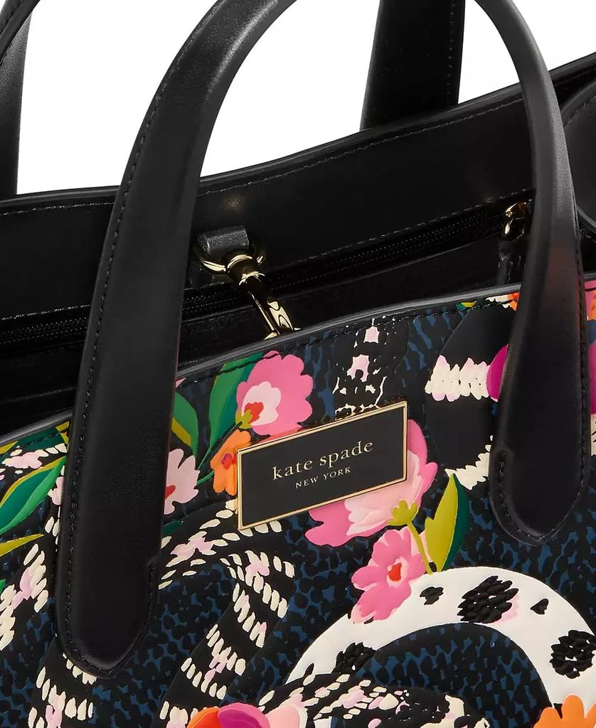 Kate Spade Lunar New Year Manhattan Snake Print Embossed Leather Small Tote 5