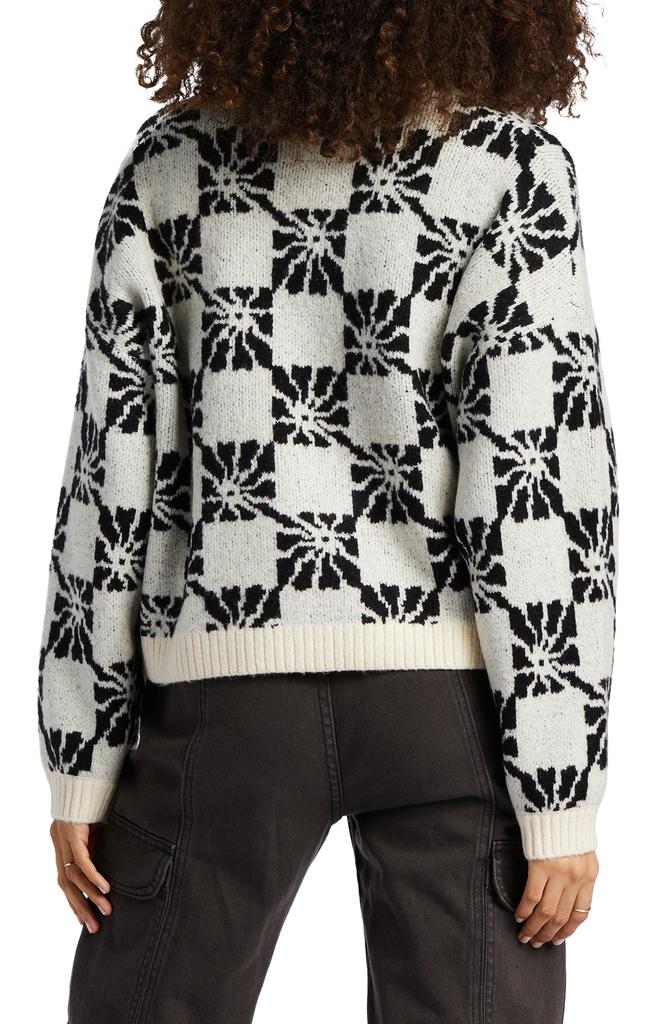 Billabong Beyond Basic Floral Crop Crewneck Sweater