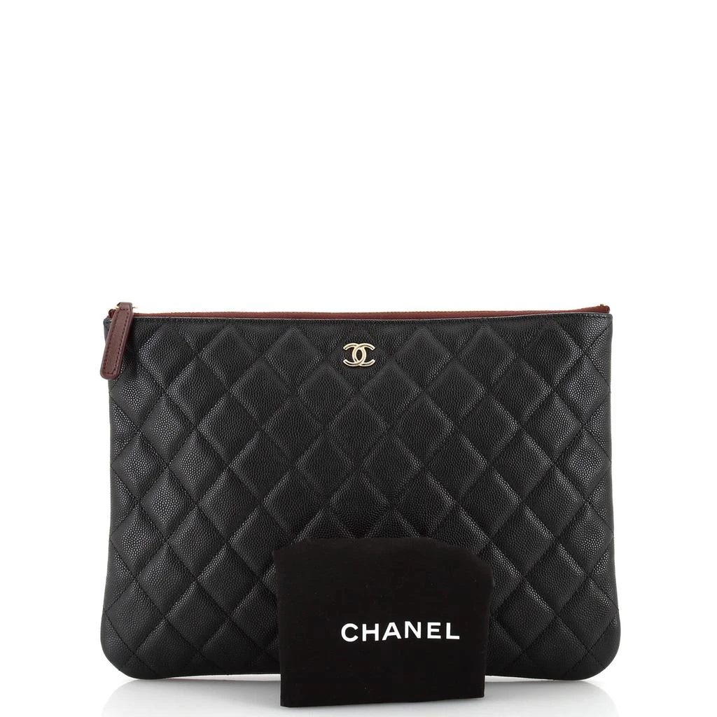 Chanel O Case Clutch Quilted Caviar Medium 2