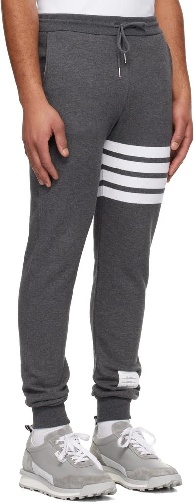 Thom Browne Gray Classic Loopback 4-Bar Sweatpants 2