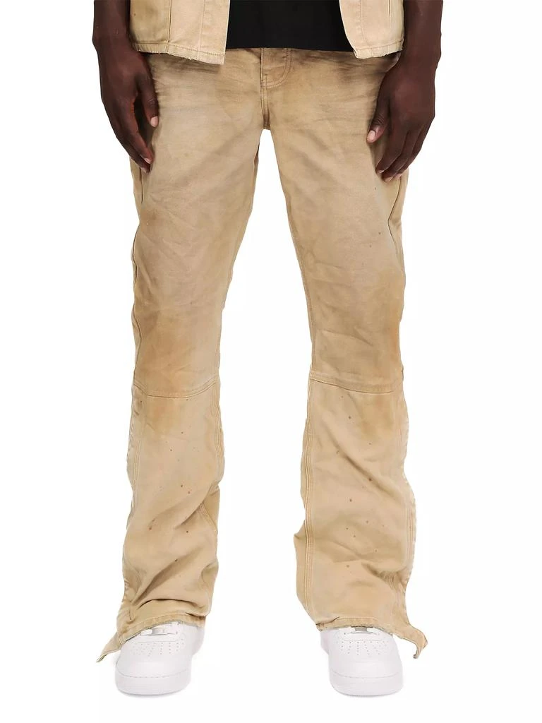 Purple Brand Cotton Side-Snap Carpenter Flare Jeans 1