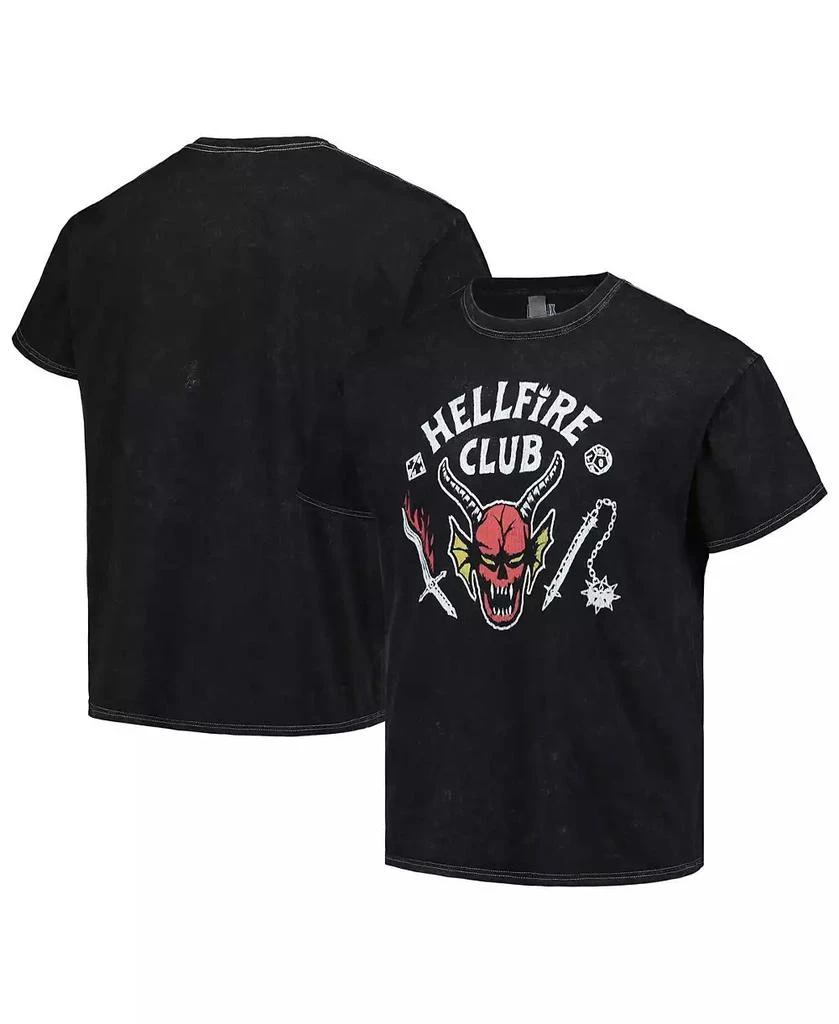 Mad Engine Men's and Women's Black Stranger Things Hellfire Club Graphic T-shirt 1