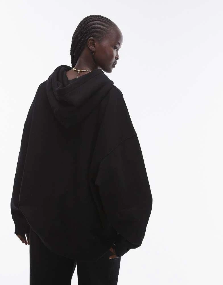 Topshop Topshop premium co ord oversized hoodie in black 4