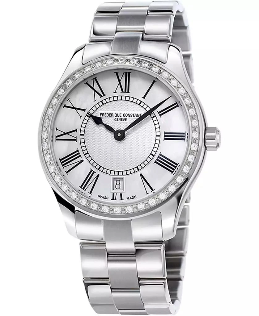 Frederique Constant Women's Swiss Classic Quartz Diamond (5/8 ct. t.w.) Stainless Steel Bracelet Watch 36mm 1