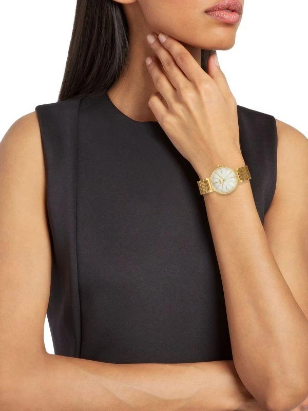 Fendi Forever Fendi IP Yellow Goldtone Stainless Steel, Mother-Of-Pearl & 0.40 TCW Diamond Bracelet Watch/29MM 2