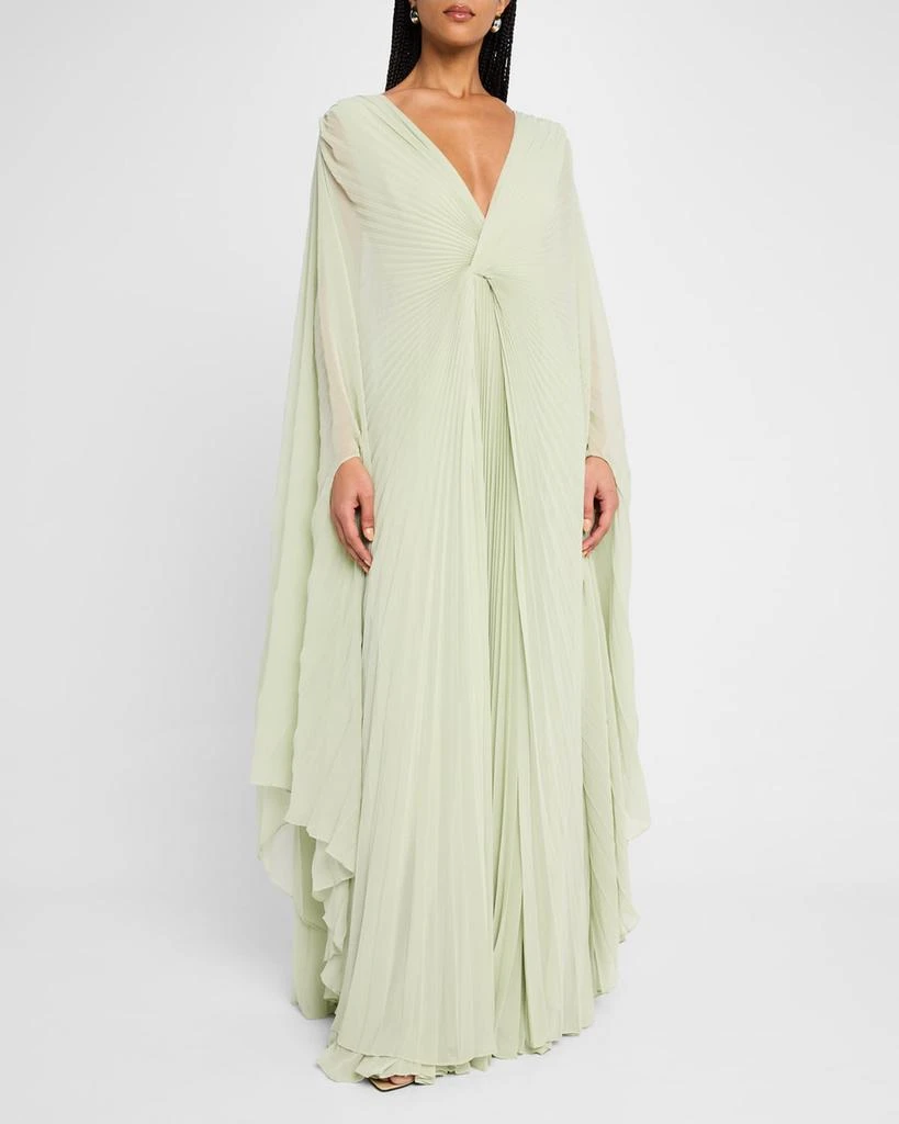 Alexis Serdena Pleated Cape Dress 2