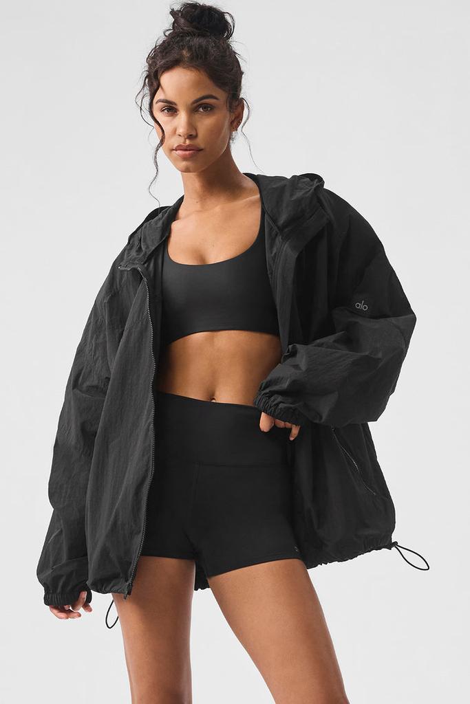Alo Vantage Nylon Ripstop Track Jacket - Black