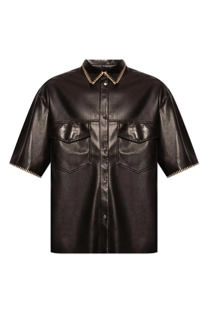 Nanushka Nanushka Mance Trim-Detailed Short-Sleeved Boxy Shirt 1