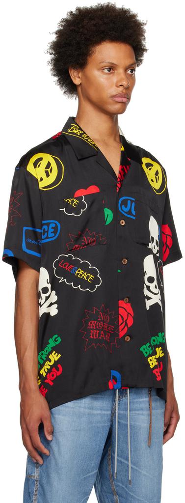 mastermind JAPAN Black Printed Shirt