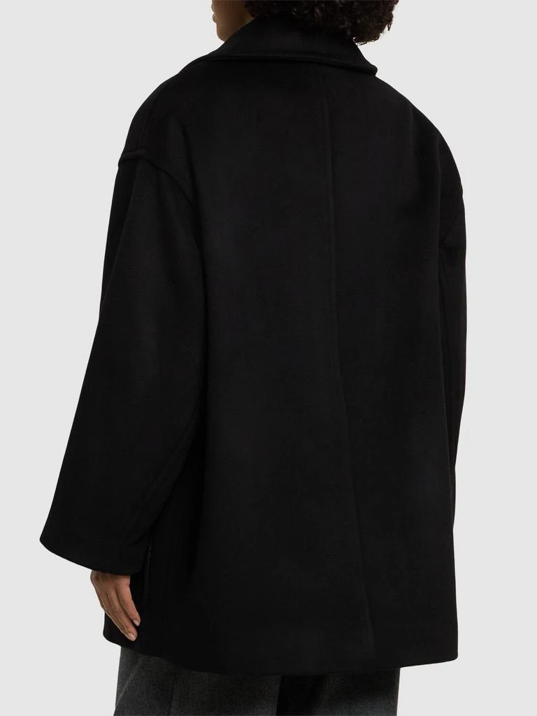 THE FRANKIE SHOP Marian Oversize Wool Blend Peacoat 3