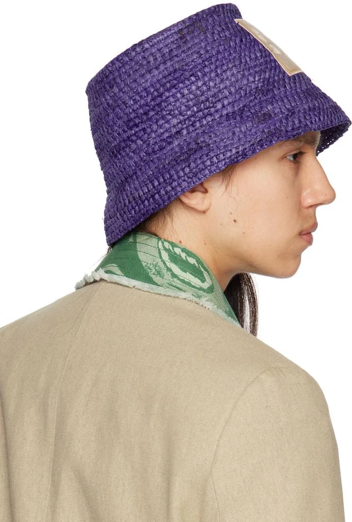 Jacquemus Purple Le Raphia 'Le Bob Ficiu' Hat 3