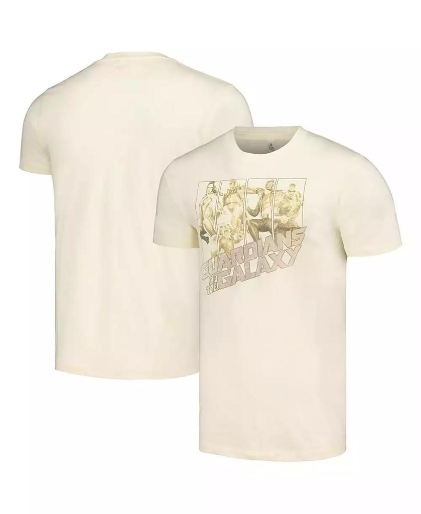 Mad Engine Men's and Women's Cream Marvel Guardians of the Galaxy Panels T-shirt