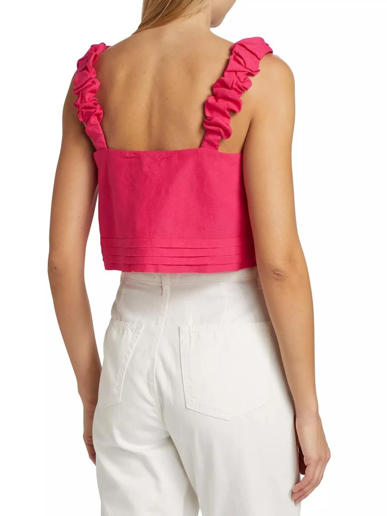 Ramy Brook Cora Linen-Blend Crop Top 5