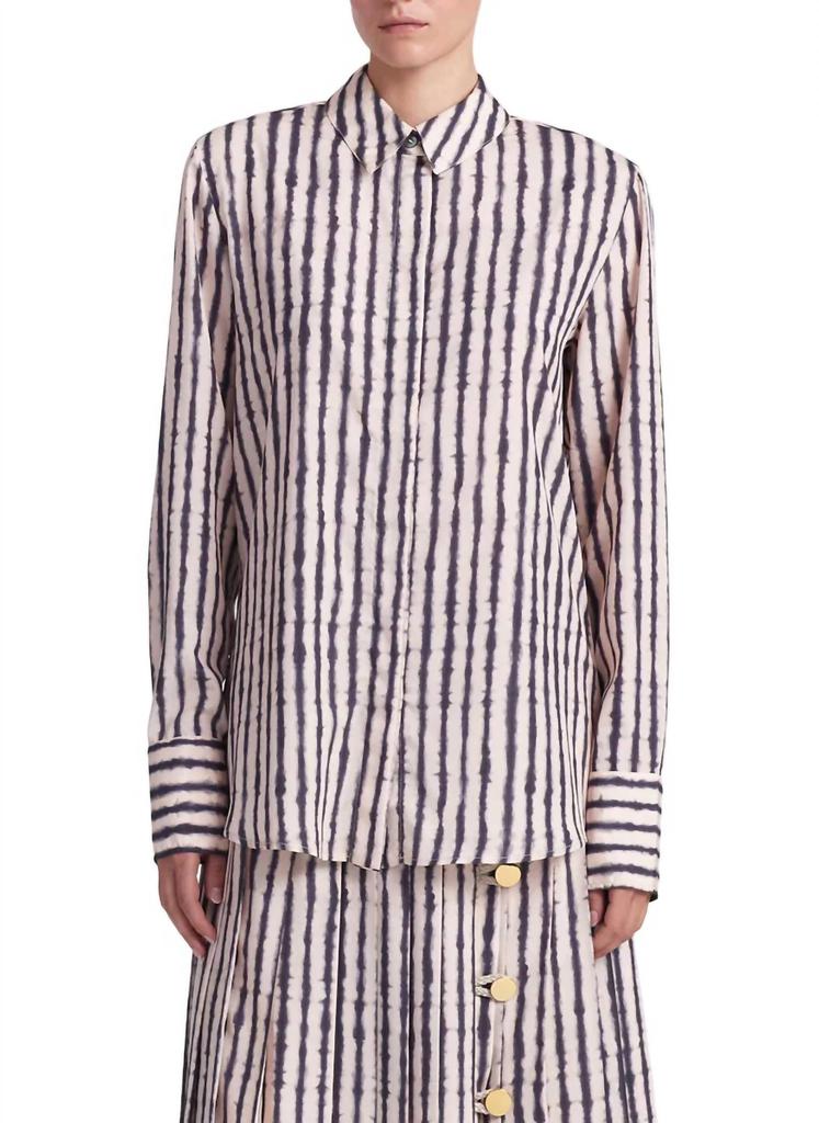 Altuzarra Chika Linear Shibori Top In Apple