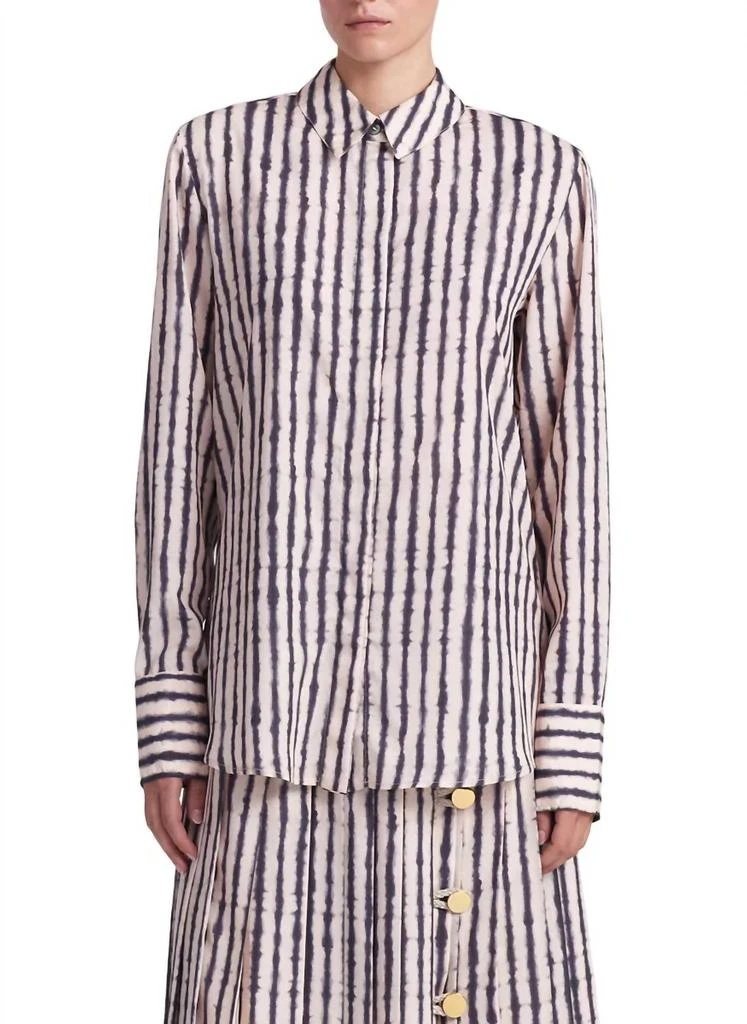 Altuzarra Chika Linear Shibori Top In Apple 1