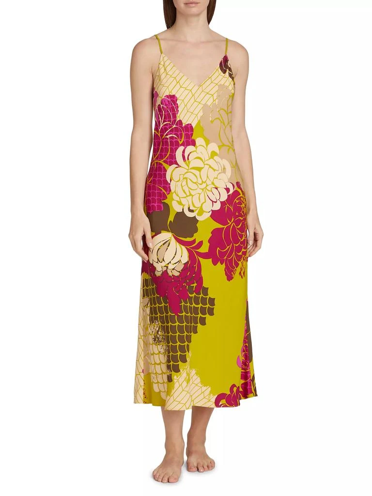 Natori Rimini Floral Satin Gown 3
