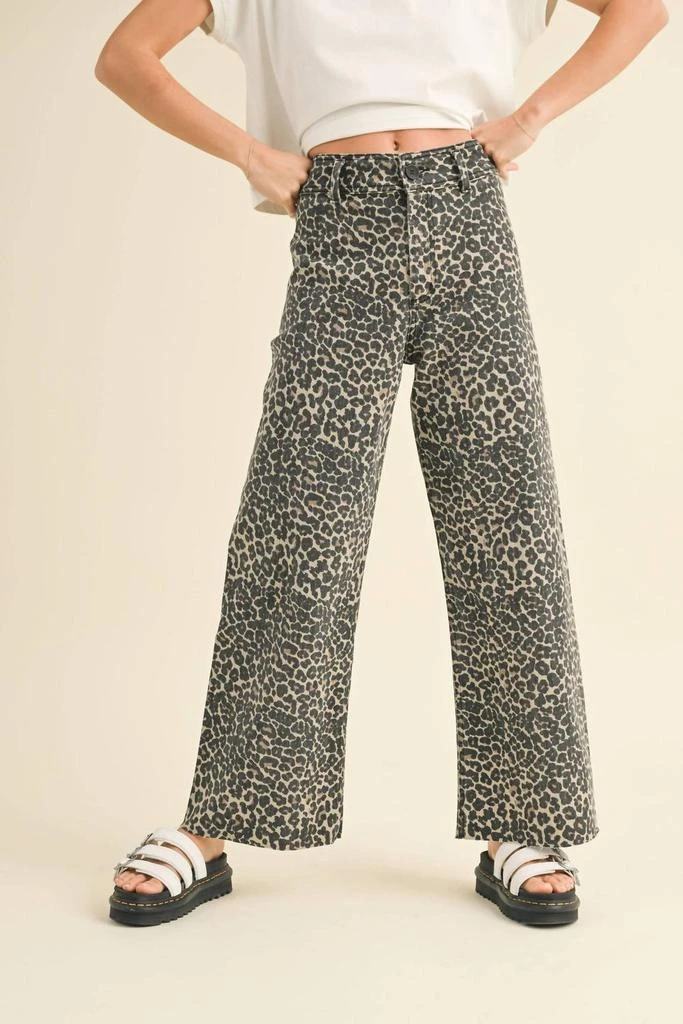 Miou Muse Miou Muse - Leopard Print Jeans 2