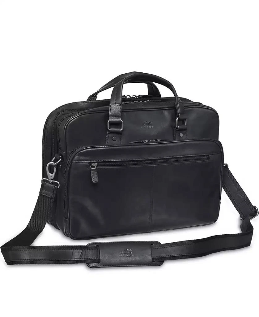 Mancini Leather Goods Buffalo Collection Expandable Double Compartment Laptop/ Tablet Briefcase 4