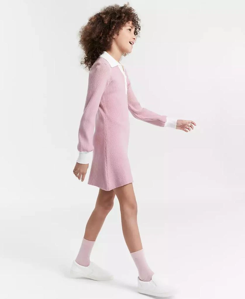 Rare Editions Big Girls Collard Fit & Flare Sweater Dress 2