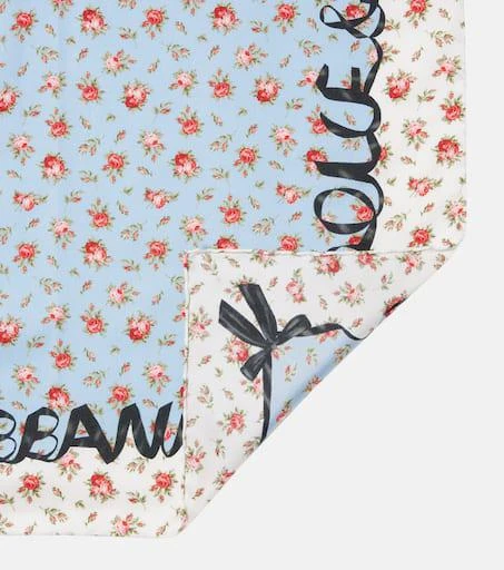 Dolce
Gabbana Floral silk twill scarf 5