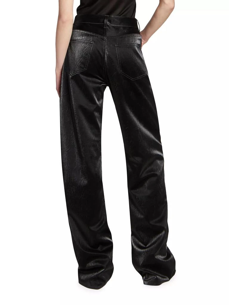 Yves Saint Laurent Long Extreme Baggy Jeans In Crinkle 5