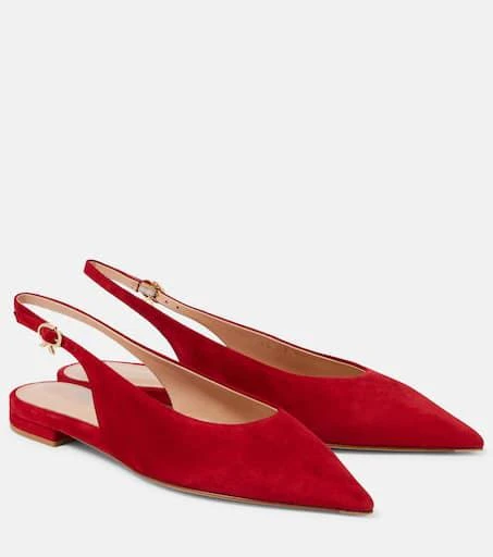 Gianvito Rossi Suede slingback flats 1