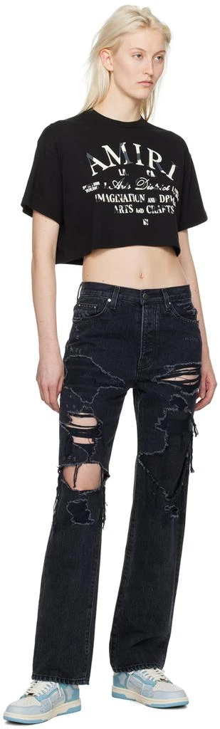 AMIRI Blue & Off-White Skel-Top Sneakers 5