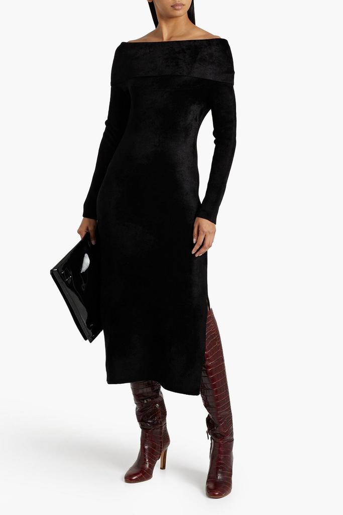 Altuzarra Off-the-shoulder stretch-velvet midi dress